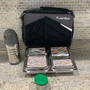 Planet Box Launch SS lunchbox kit with black case